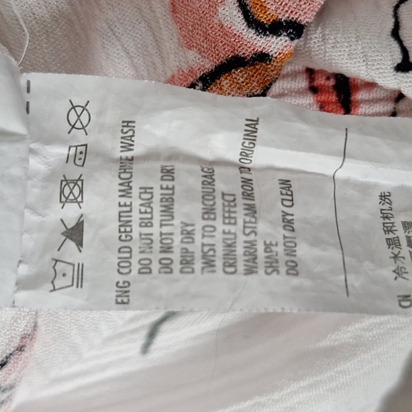 Cotton On White Red Floral Romantic V-Neck Boho High Low Wrap Maxi Dress Size S - Picture 11 of 14